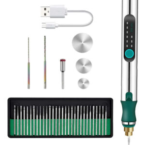 Kit De Ferramentas De Gravação Metal Sem Fio Micro Caneta