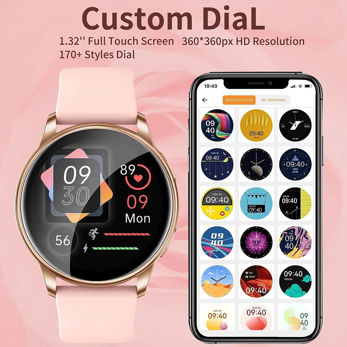 Smart Watch Atender/fazer Chamadas Para Mulheres Homens Rast - Imagem 11