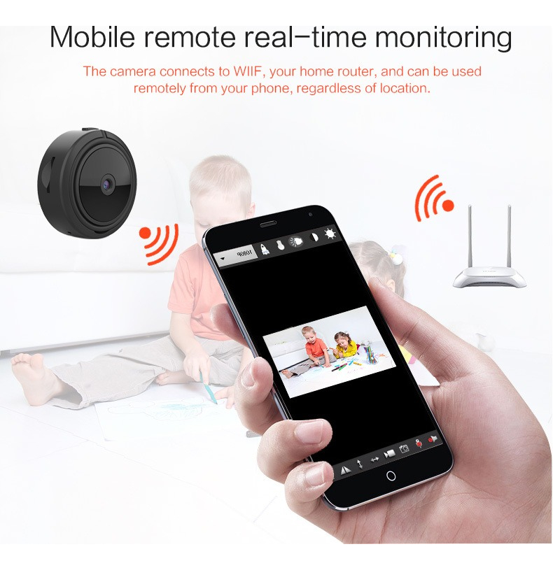 Câmera Electop-mini Wifi Com Visão Noturna, 1080p Ir - Imagem 8