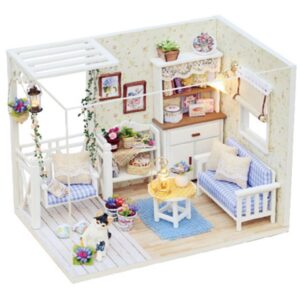 Dollhouse Miniatura Com Móveis Diy Dollhouse Kit De Madeira