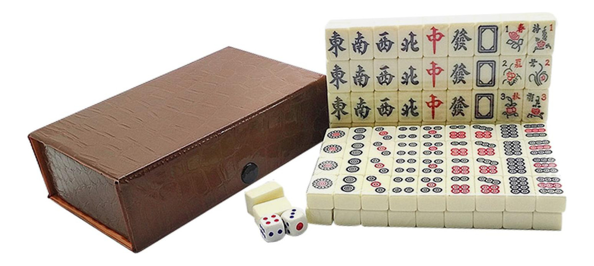 Conjunto Portátil De Mahjong Com De Armazenamento Para - Imagem 10
