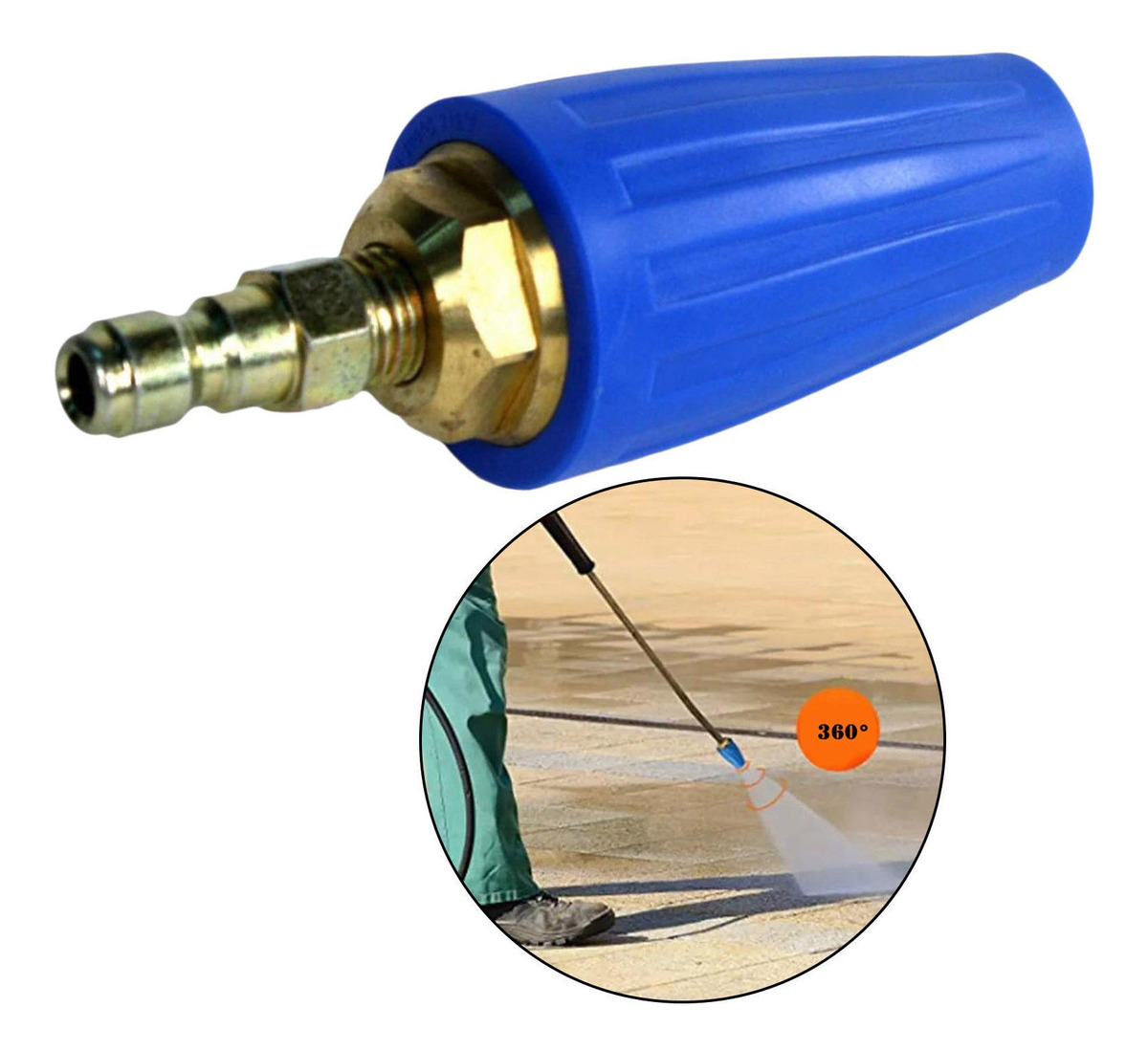 Bico Turbo Rotativo Para Lavadora De Pressão 1/4 Universal - Imagem 25