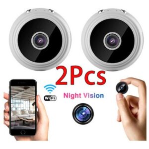 2pcs Mini Câmera Espiã Carro Wifi Sem Fio Hd Espionagem