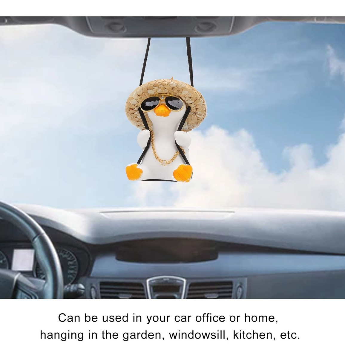 Pingente De Carro De Pato Giratório Bonito Pendurado Decoraç - Imagem 7