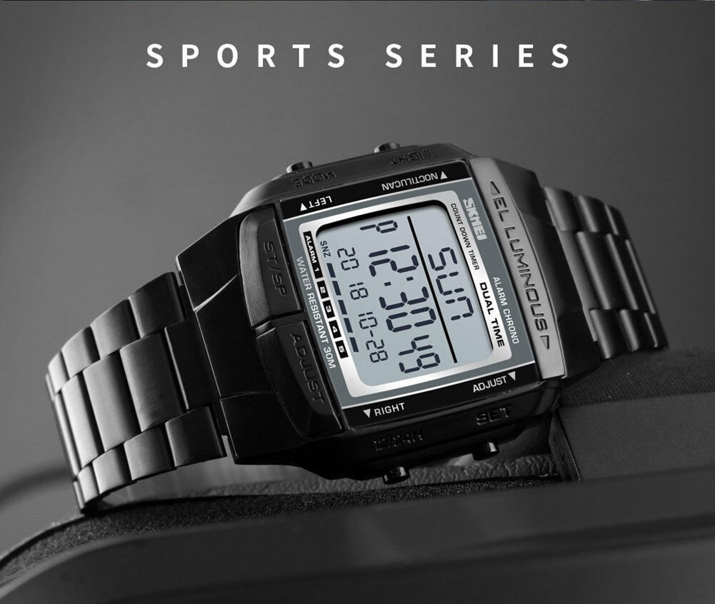Relógio Esporte Homens Relógios Ip67 Militar Led Digital Rel - Imagem 8