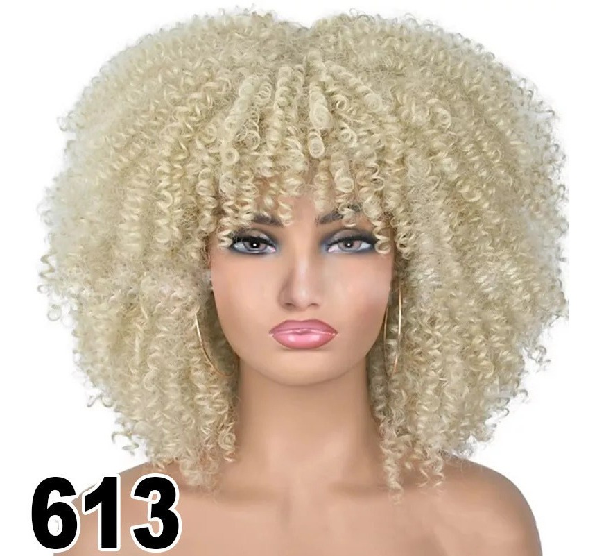 Peruca Peruca Afro Cacheada Para Uso Diario - Imagem 28
