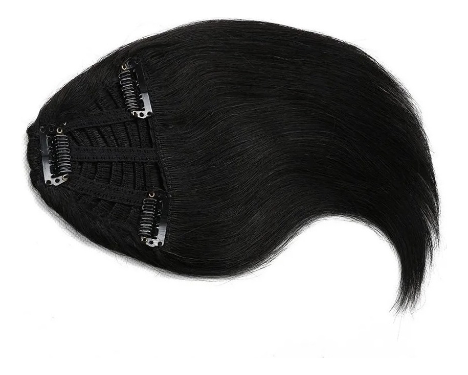Aplique Franja De Natural Cabelo Humano Com Tic Tac 2unds - Imagem 4