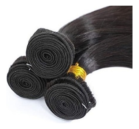 Aplique Cabelo Liso Com Natural Humano Brasileiro 3pcs 50cm - Imagem 5
