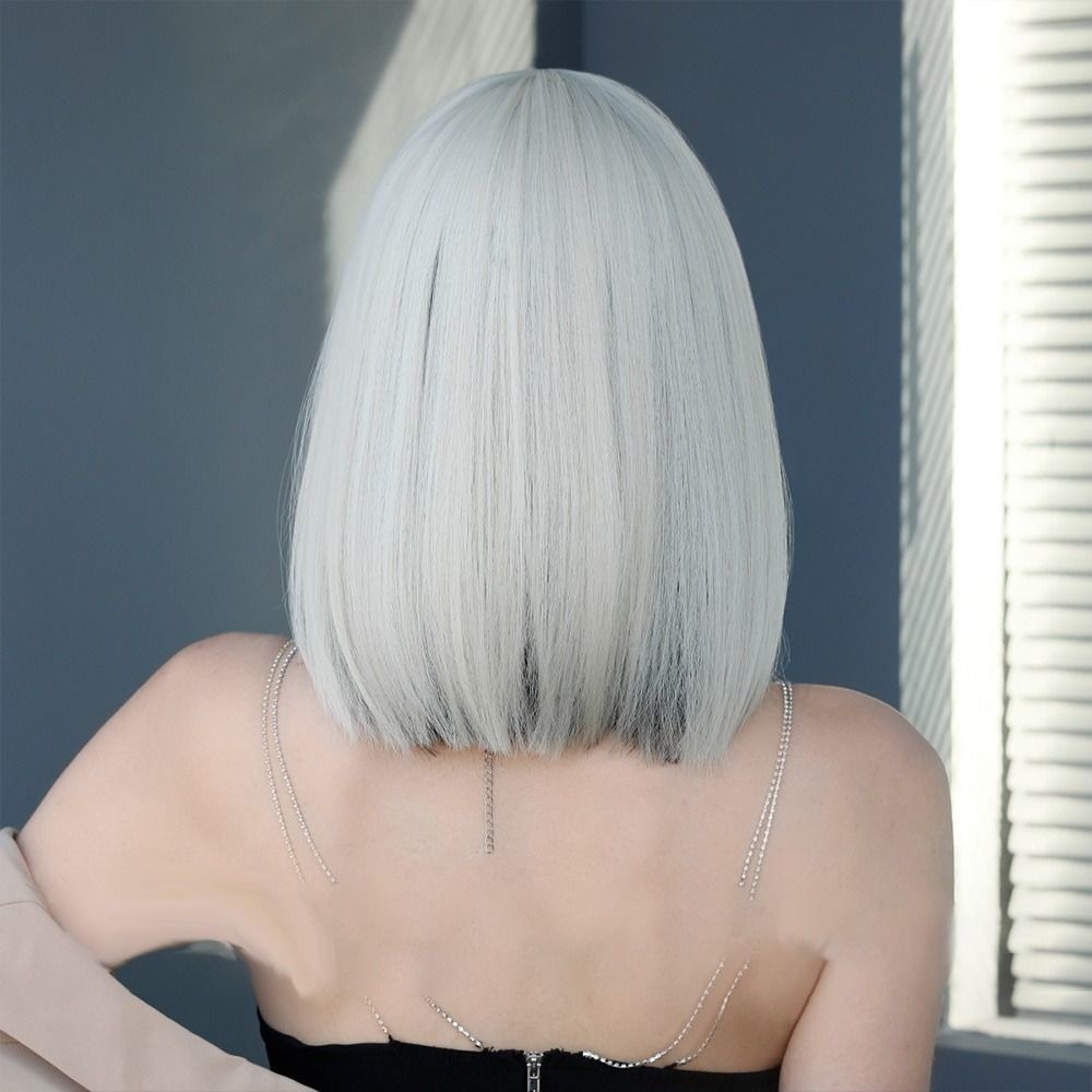 Cabelo Loiro Curto Perucas De Cabelo Curto Cabelo Liso Peruc - Imagem 3