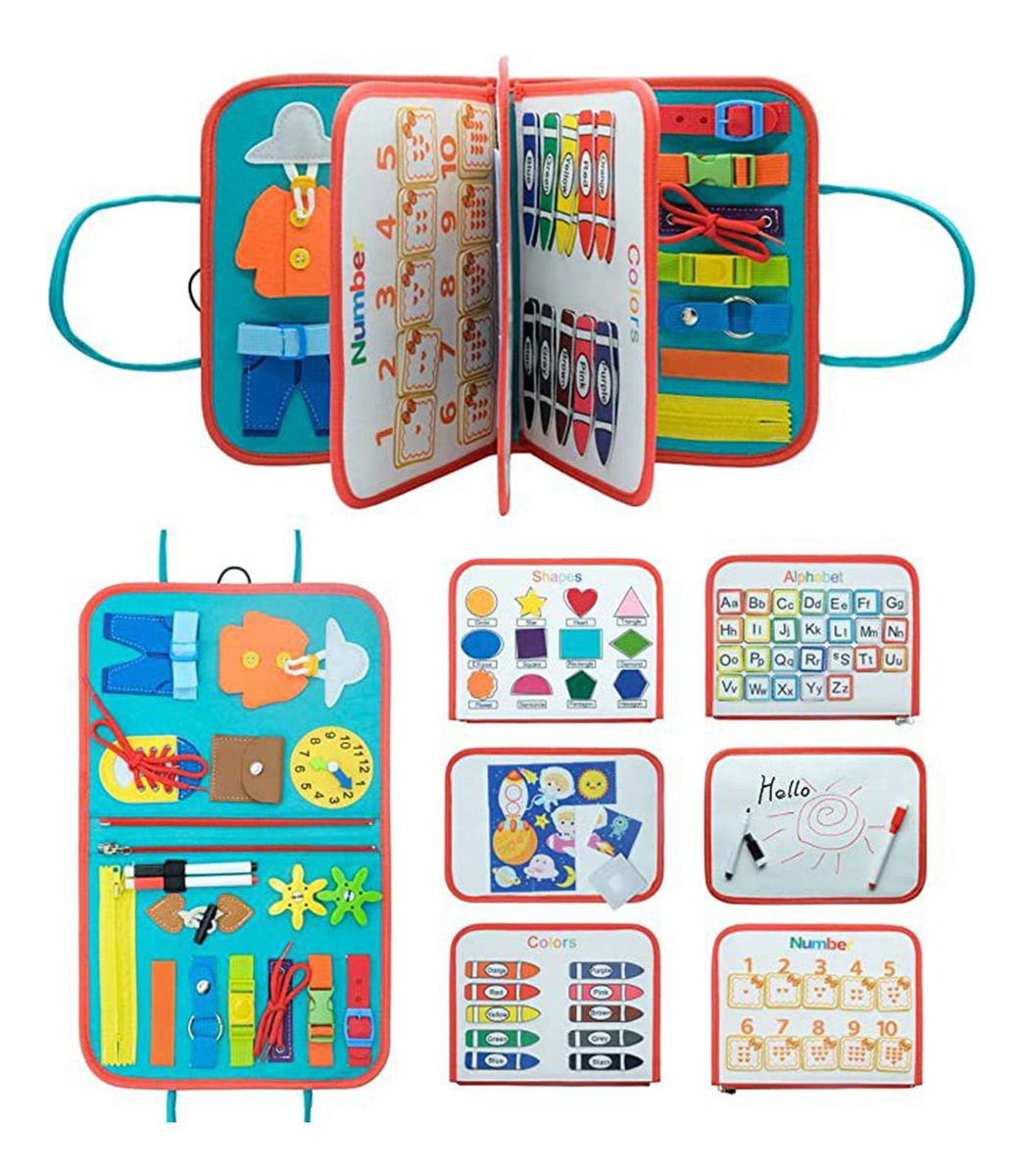 Montessori Toddler Busy Board Aprendizagem Educacional - Imagem 12