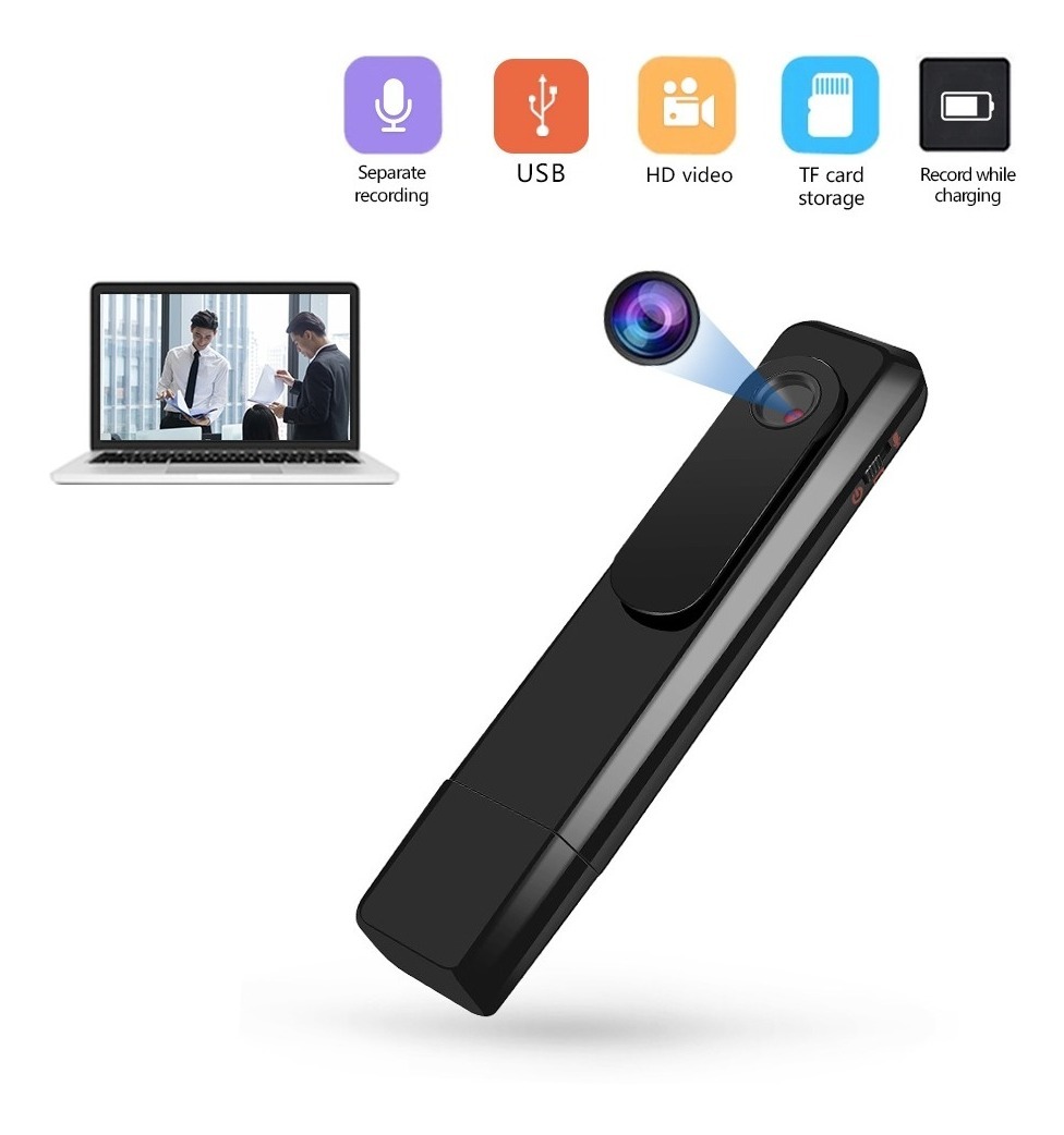 Gravação De Vídeo Portátil Mini 1080p T008 Pocket Camera Hd - Imagem 5