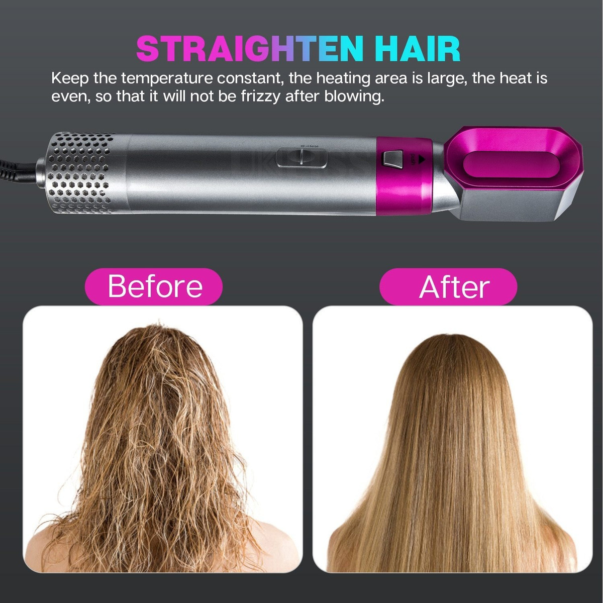 5 Em 1 Escova Anion Cabelo Escova Cabelo Liss Básica Elegant - Imagem 3