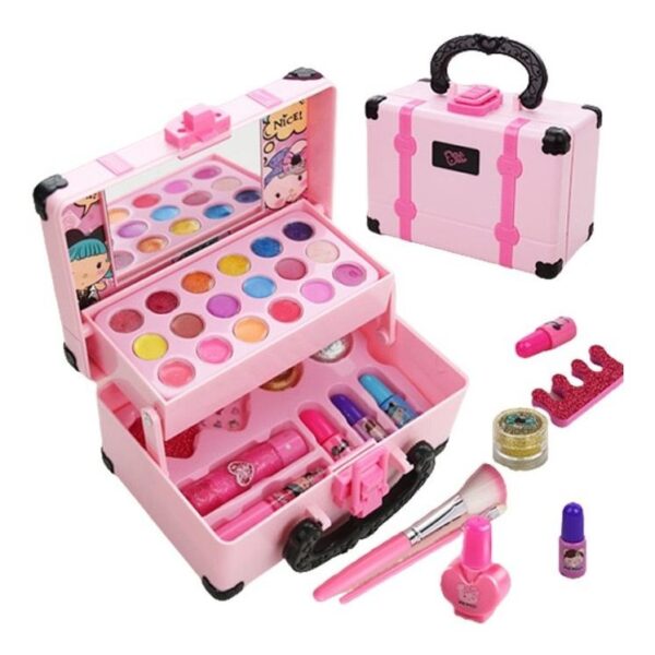 Kit de maquiagem infantil para menina - conjunto de maquiagem