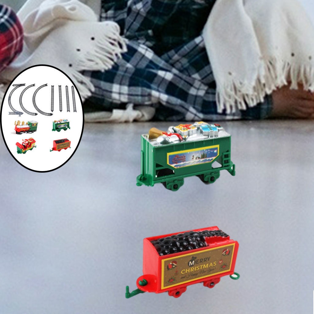 11 Tracks Trem Xmas Pcs Elétrica Ajuste Com Carro De Santa - Imagem 9
