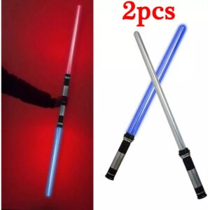 Sabre De Luz De Brinquedo Infantil Com Som A Laser Retrátil