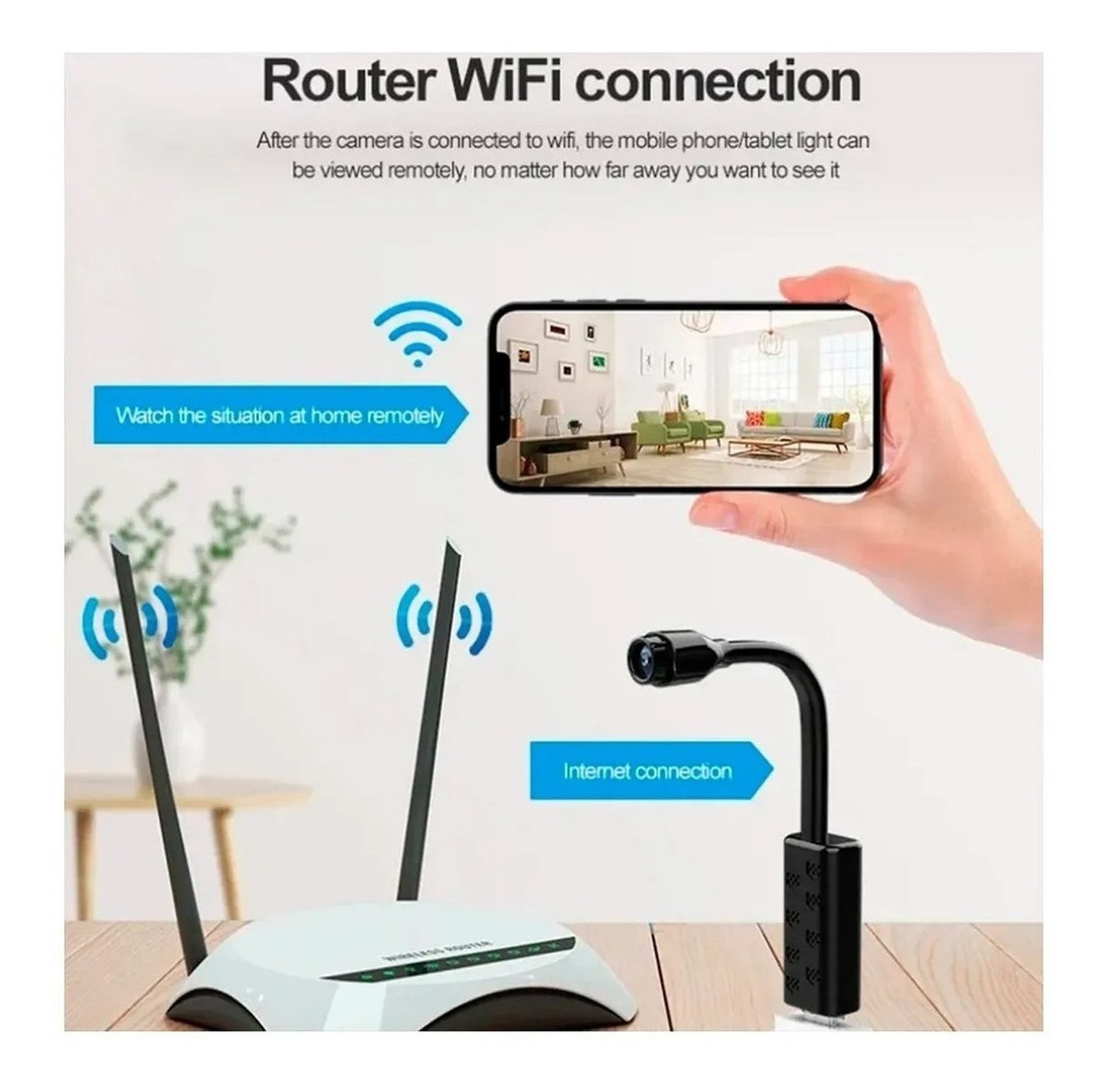 Mini Câmera Hidden Usb Wifi Spy Gravando Áudio Discreto - Imagem 4