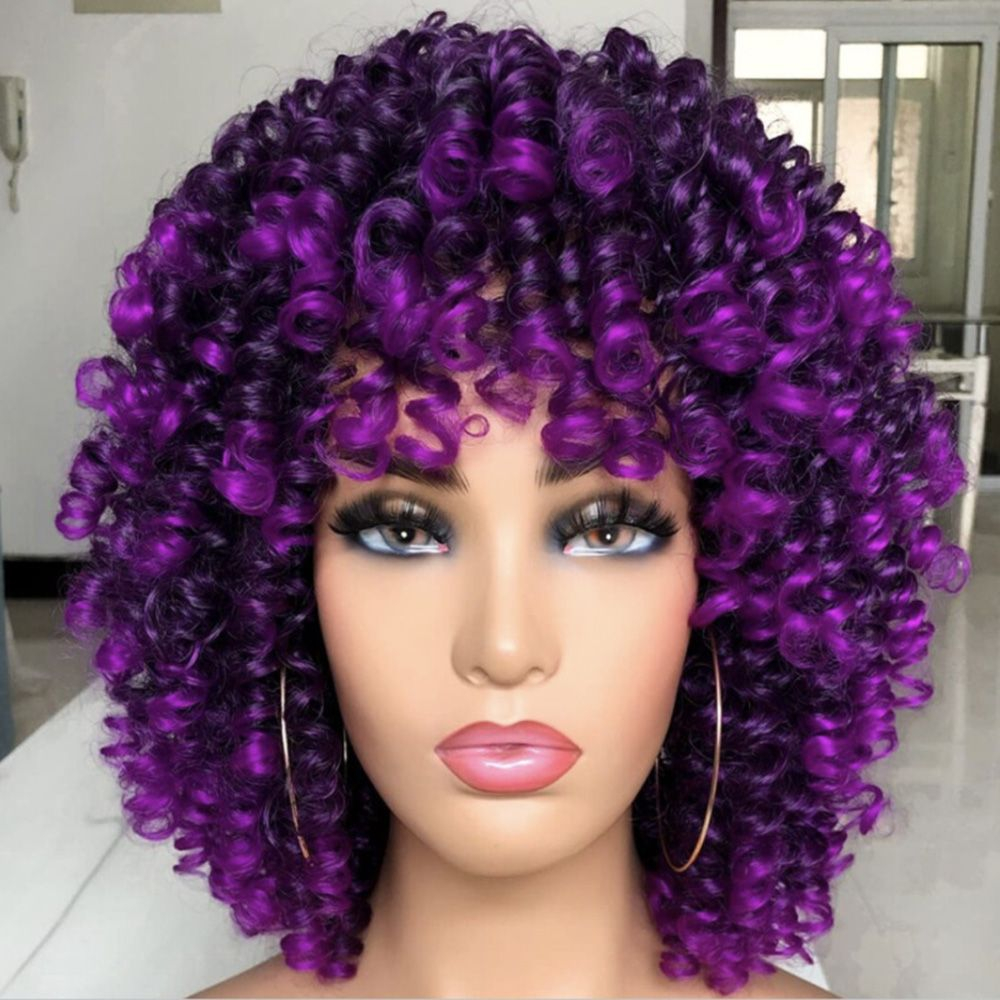 Perucas Sintéticas Afro Kinky Curly Short Wigdiy De Alta Qua - Imagem 23