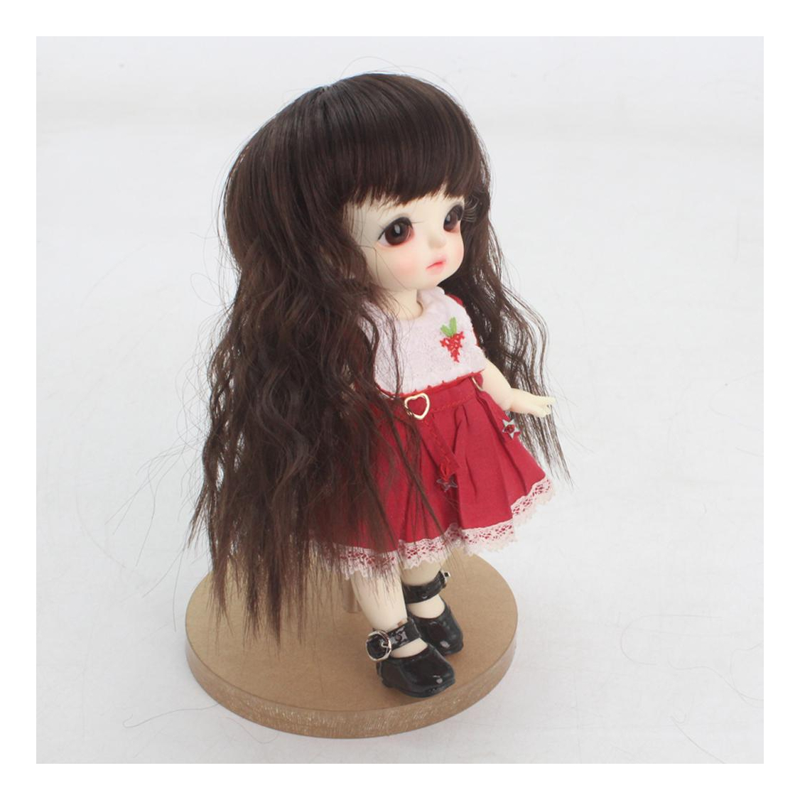 Boneca Perucas 1/8 Mohair Sintético Bjd De 5-6 Polegadas 13- - Imagem 5