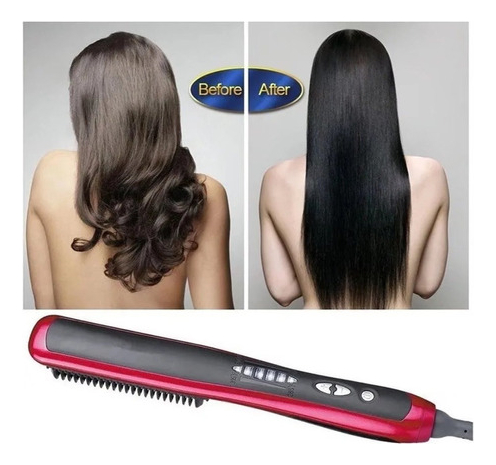 Escova Anion Alisadora De Cabelo Básica Elegante Chapinha - Imagem 7