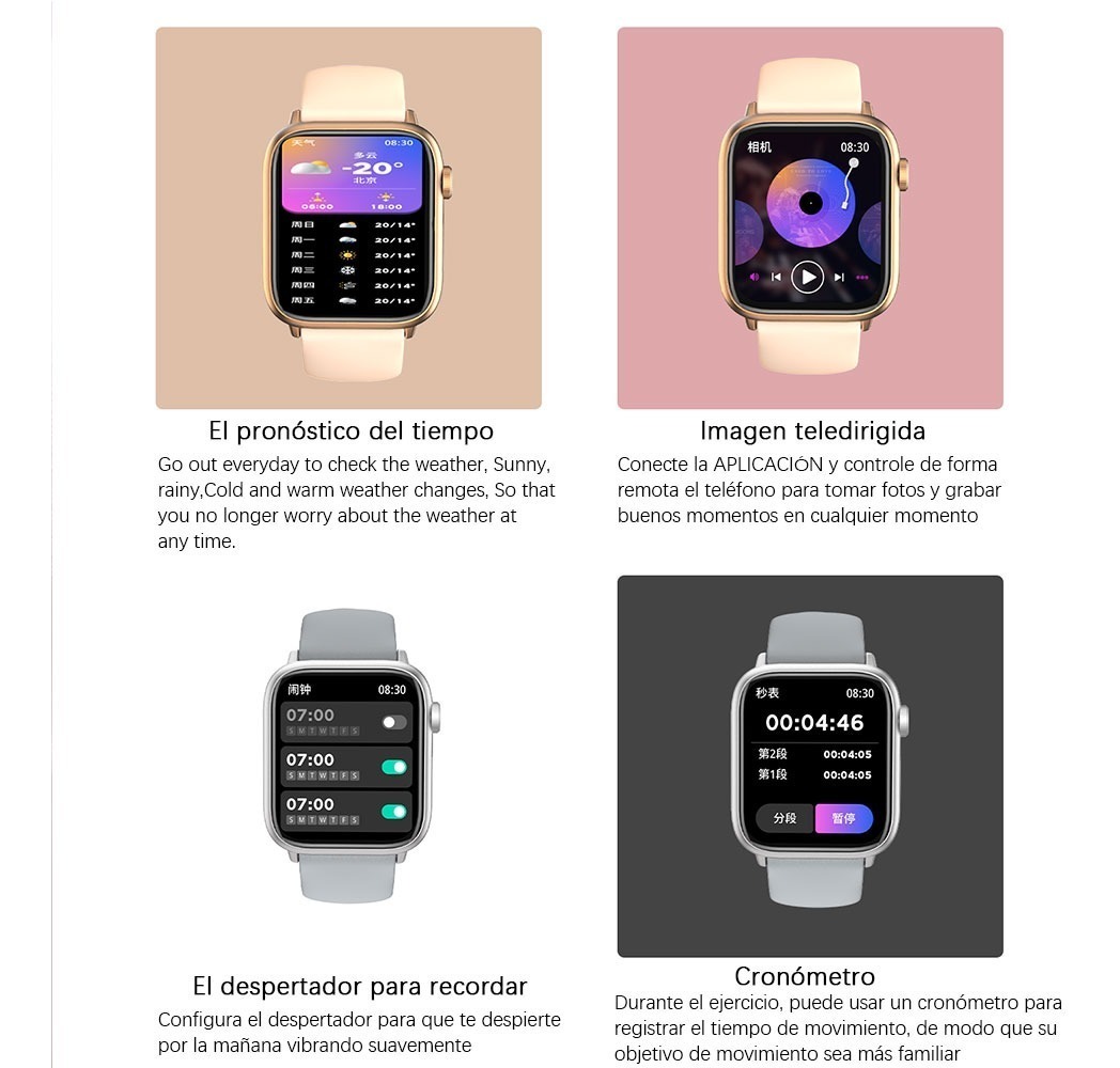1.83 Smartwatch Feminino, À Prova D'água, Telefone - Imagem 14