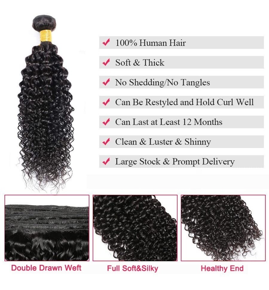 Peruca Cabelo Humano Virgem Longo Encaracolado 50cm 95g - Imagem 4