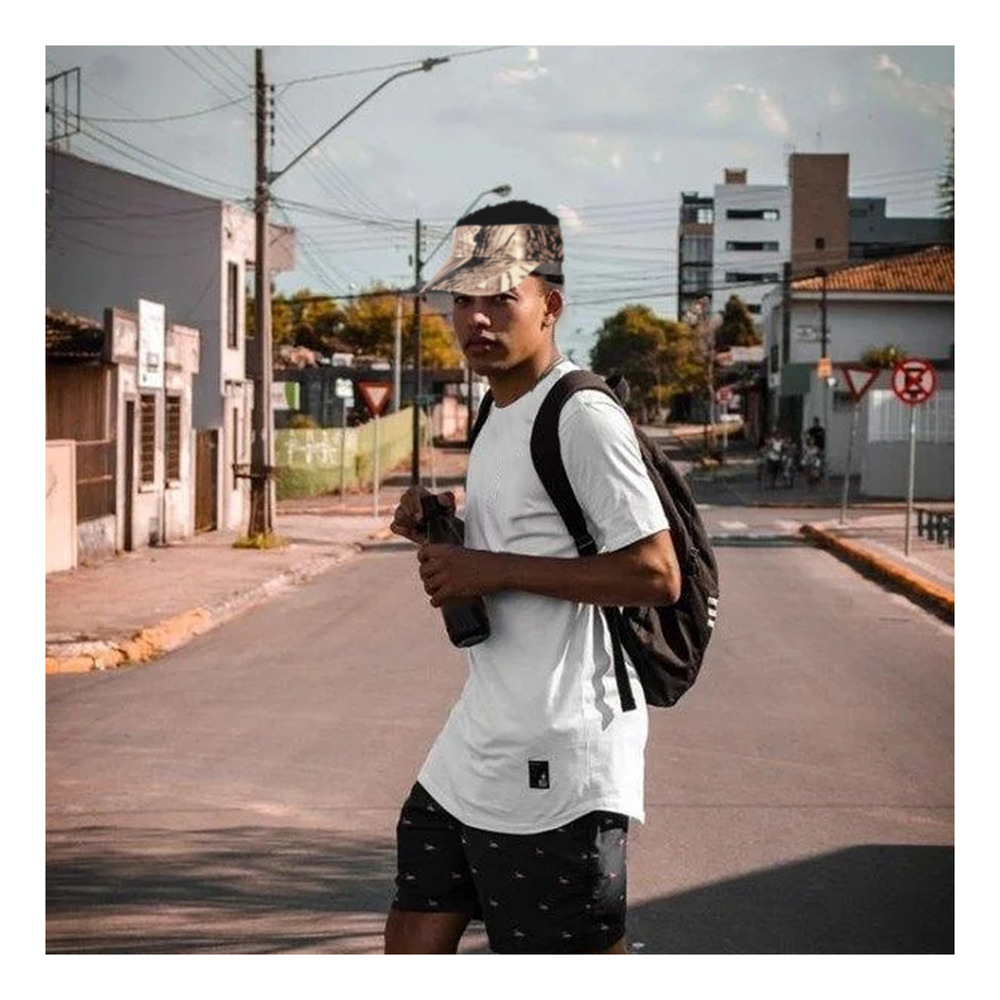 Boné De Peruca Com Peruca De Cabelo De Camufla Falsa Base Só - Imagem 3