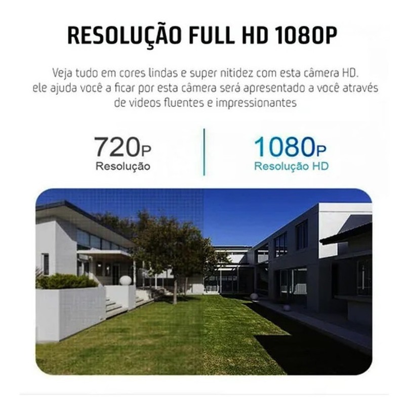 Camera Lampada Segurança Panoramica Wifi Espia C/rastreio - Imagem 5