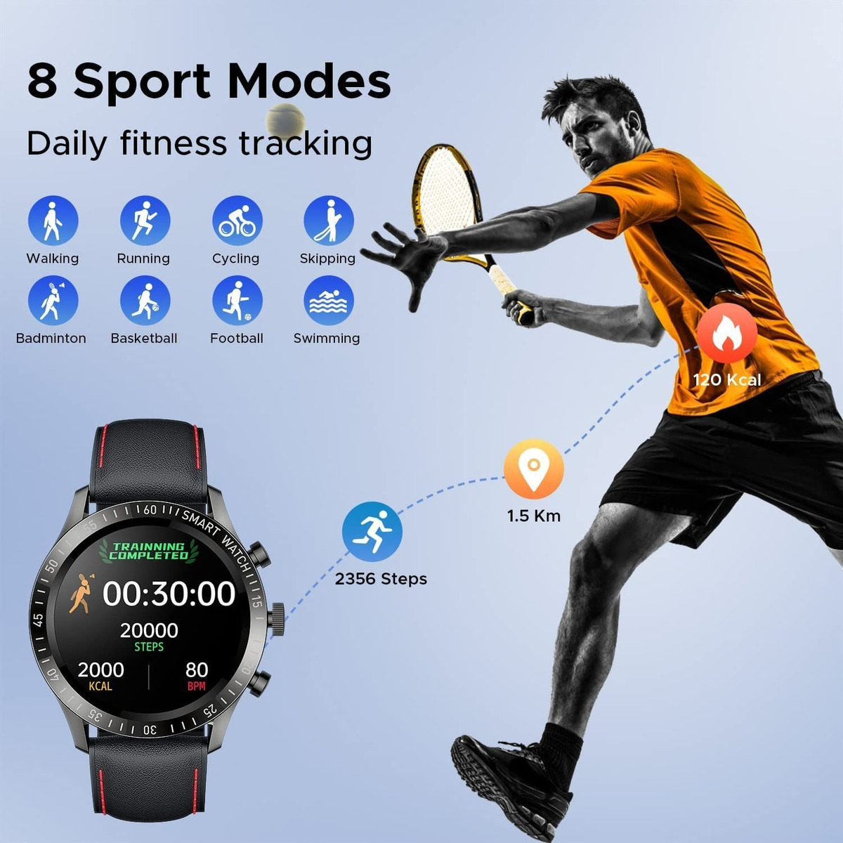 Smartwatch Masculino Para Telefones Android | Fitne - Imagem 4