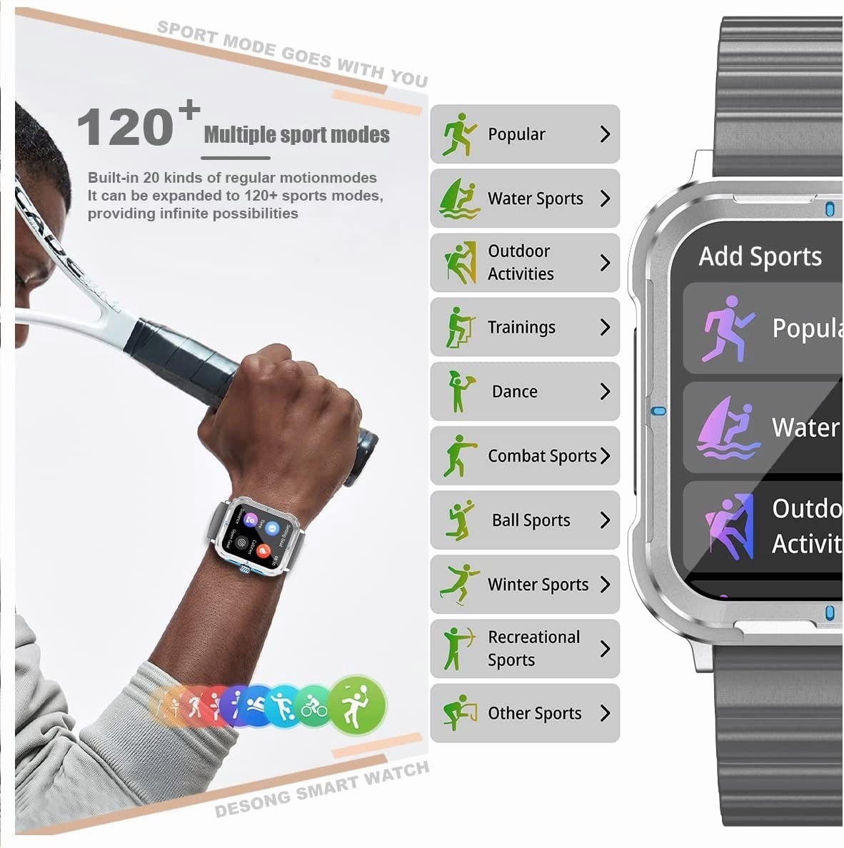 Smartwatch (recebimento/discagem De Chamadas) Relóg - Imagem 5