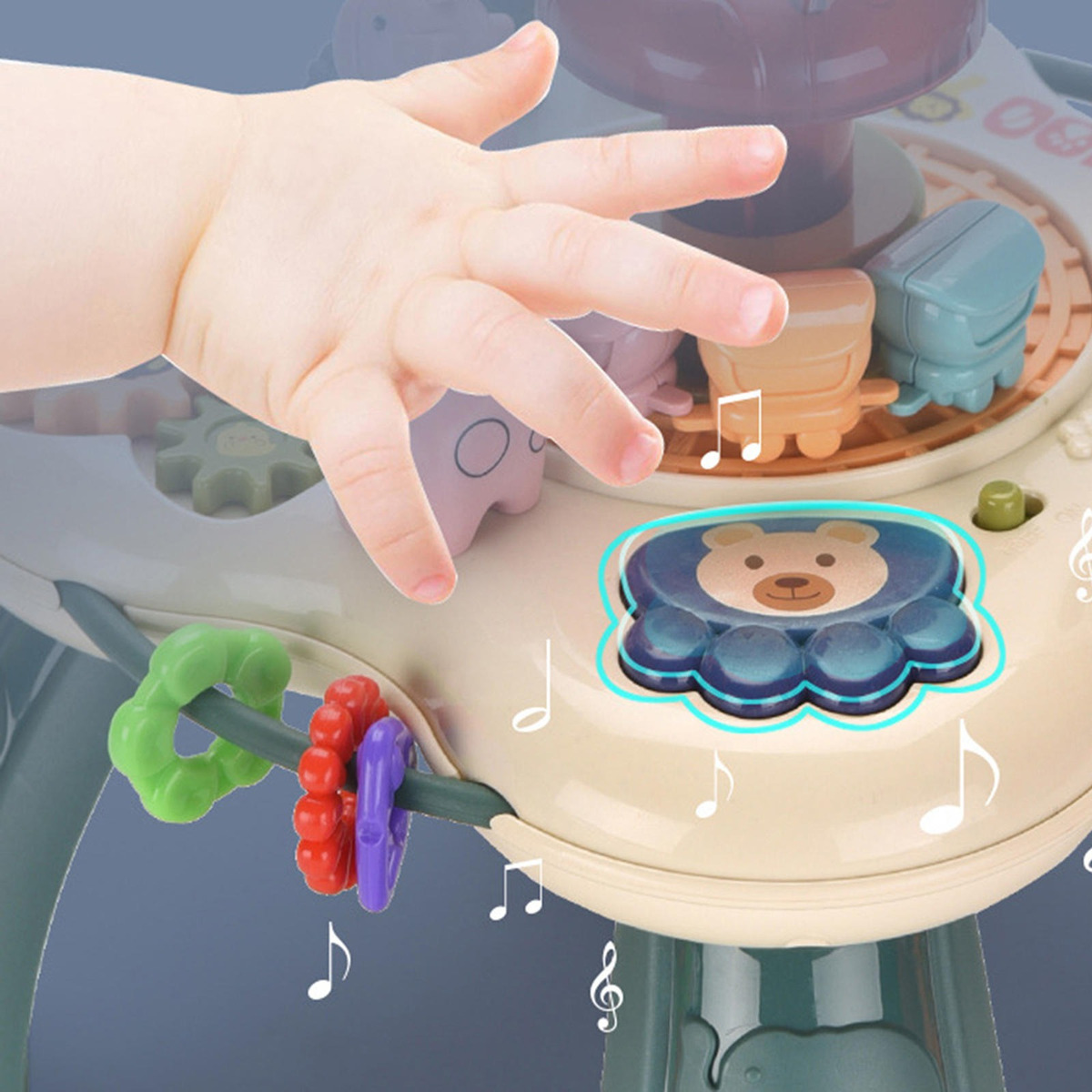 Brinquedo Educativo Para Bebe Com Som Mesa De Brinquedos - Imagem 5