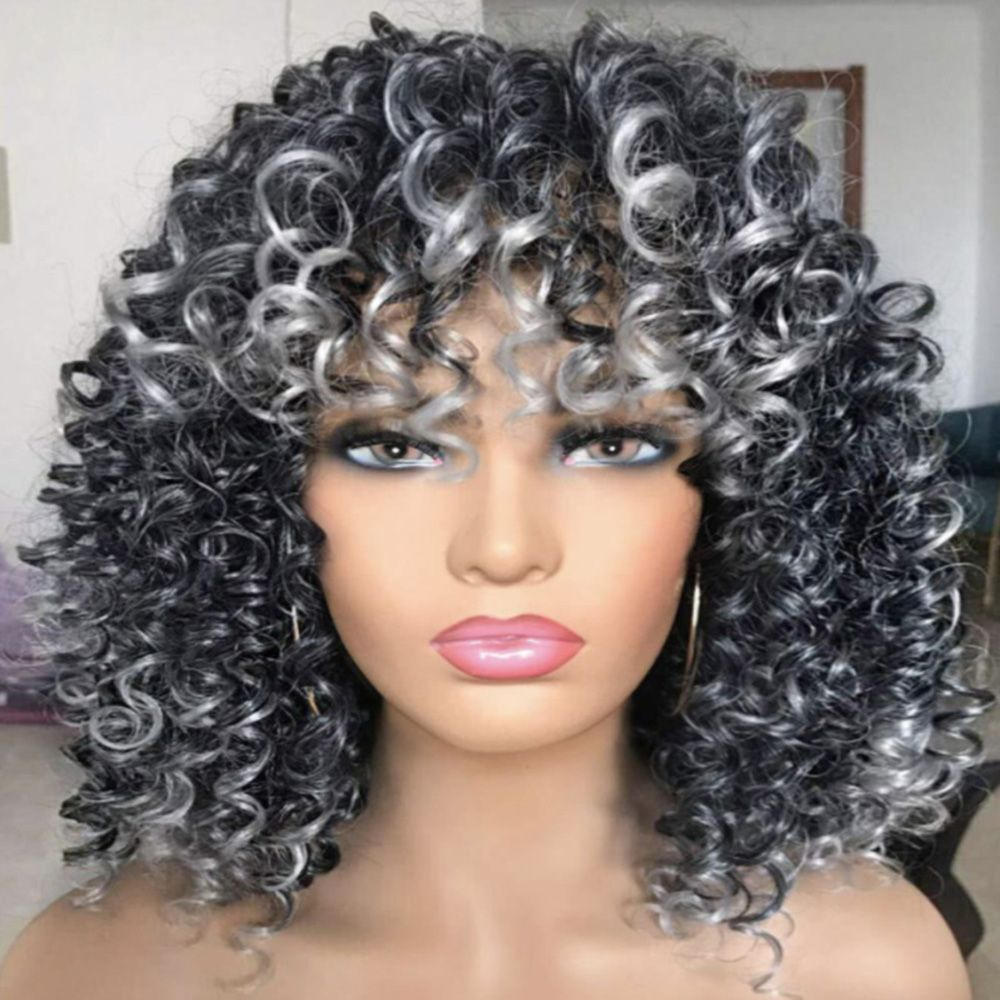 Perucas Sintéticas Afro Kinky Curly Short Wigdiy De Alta Qua - Imagem 15