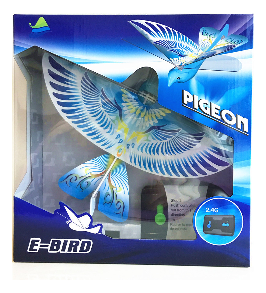 Brinquedos Drone Pássaros Voando Rc Brinquedo De Azul - Imagem 4