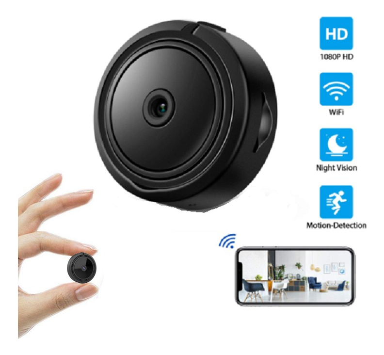 Câmera Electop-mini Wifi Com Visão Noturna, 1080p Ir