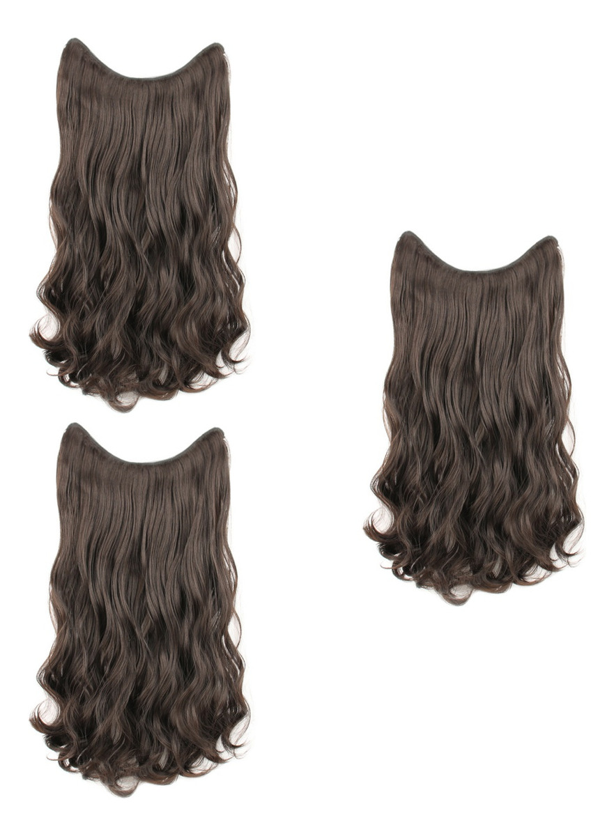 Conjunto De 3 Tiaras E Perucas Fluffy Em Forma De U Wave - Imagem 7
