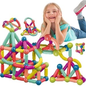 Magnetic Stick Building Blocks Jogo Ímãs Conjunto Infantil