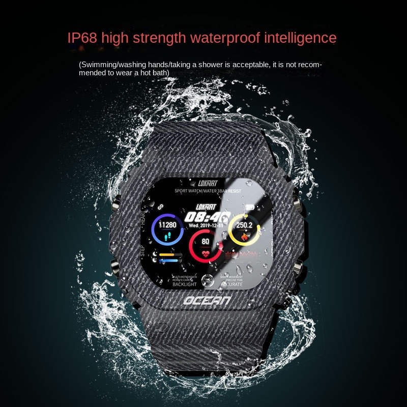 Lokmat Ocean Novo Smartwatch Ip68 Impermeável - Imagem 3