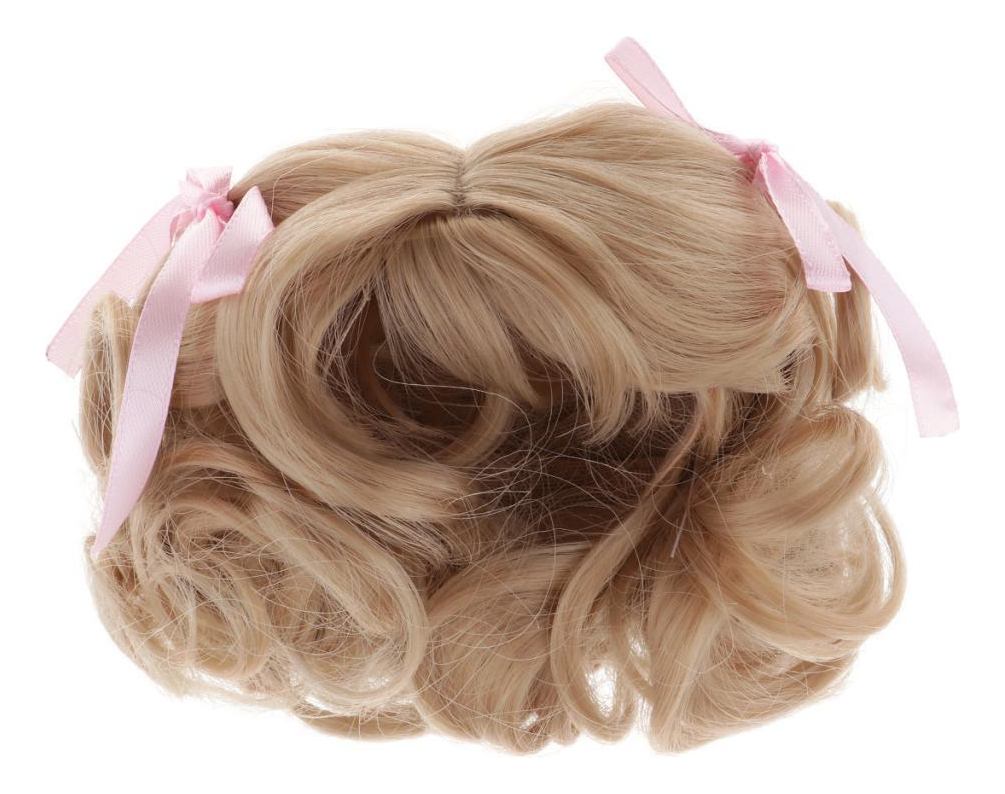 Boneca Bjd Boneca De Alta Temperatura Peruca Capa Up Golden - Imagem 2