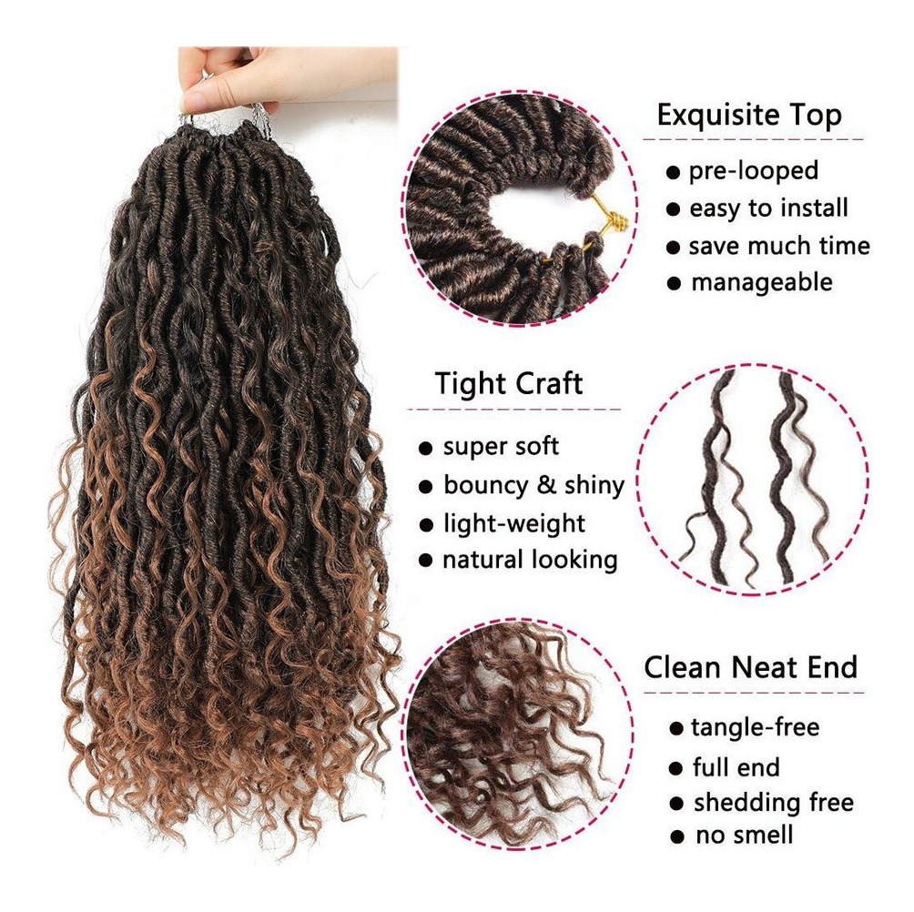 Crochet Cabelo Peruca Tranças Sintéticos Extensão Da Trança - Imagem 4