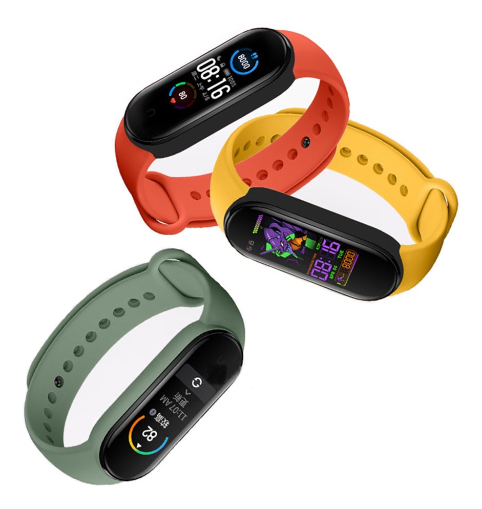 Correia De Silicone Compatível Com Mi Band 6 5 Waterproof Du - Imagem 3