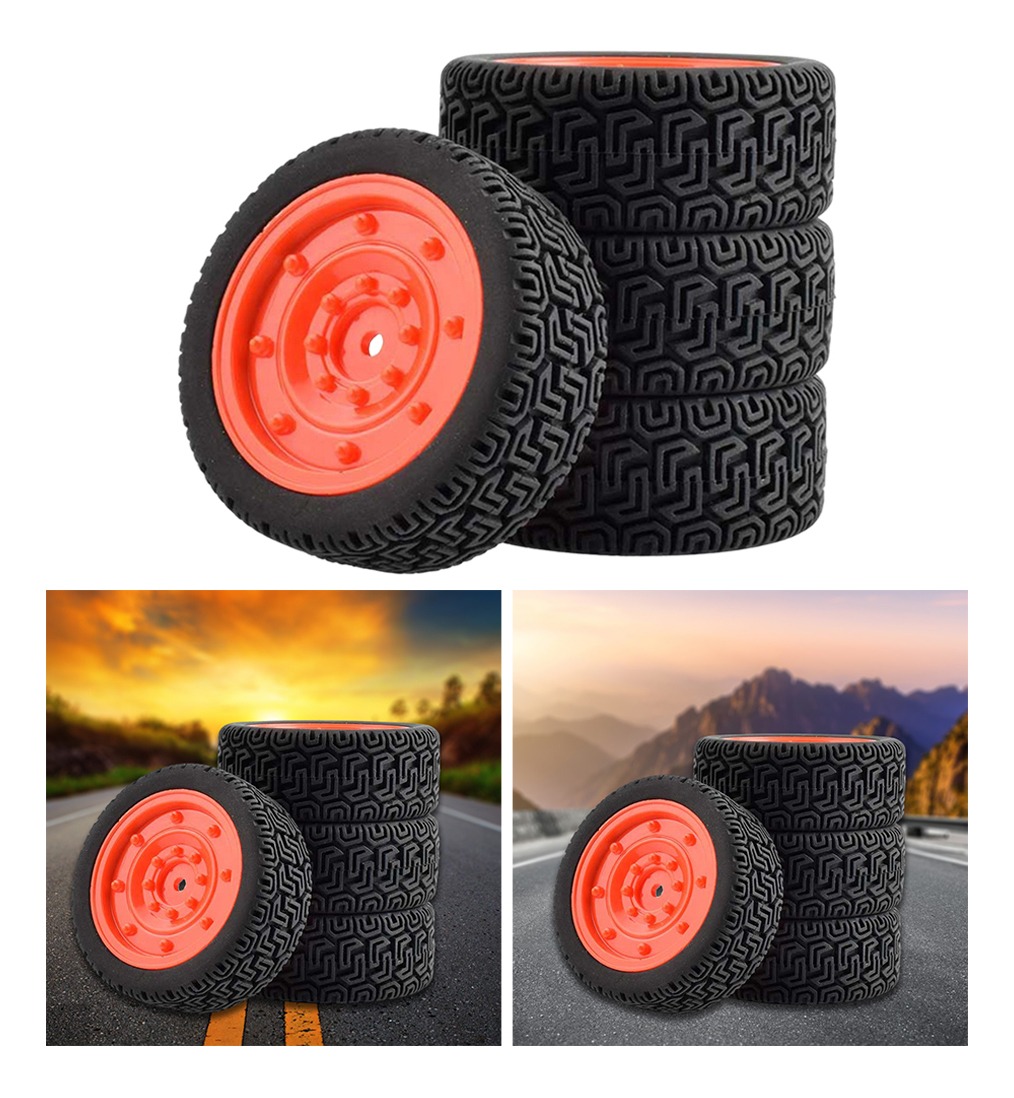 4 Cubos De Pneus De Borracha Para Wltoys 144001 1/10 Rc Carr - Imagem 7