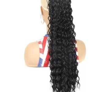 Peruca De Cabelo Humano Natural Cacheado Rabo De Cavalo