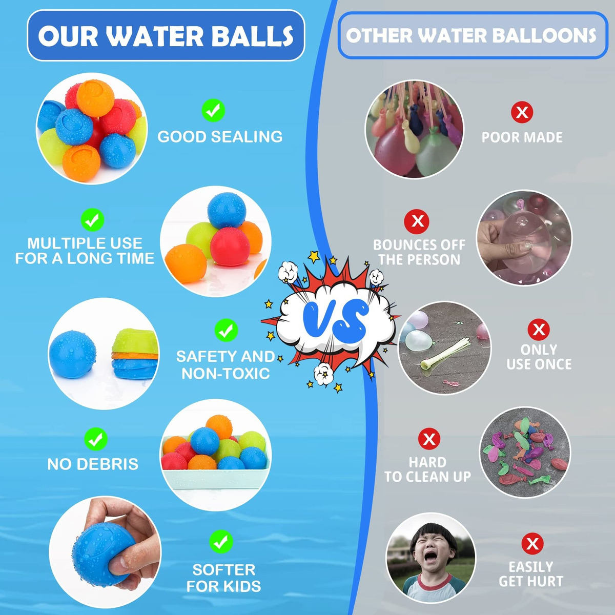 Bolas De Respingo De Bomba De Água Reutilizável Para Piscina - Imagem 4