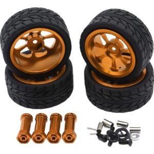 4 Peças 1/14 Rc Car Pneus & Para Wltoys 144001 Com 12mm
