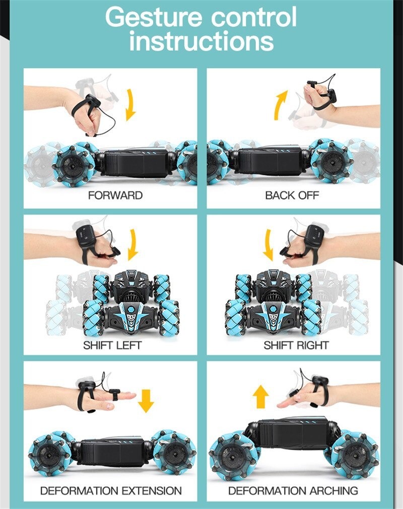 Rc Stunt Coche Control Remoto Reloj Gesto Sensor 1peças - Imagem 6