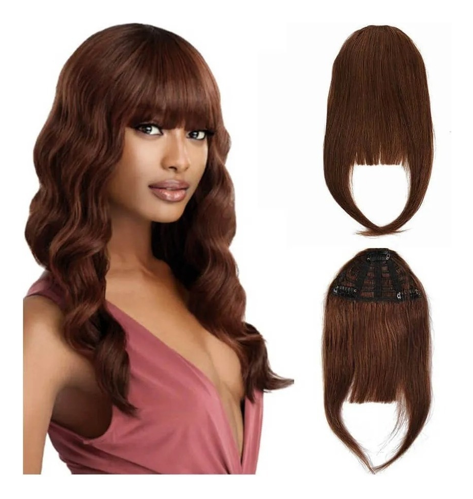 Aplique Tic Tac Franja 100% Cabelo Humano Virgem Liso 2unds - Imagem 15