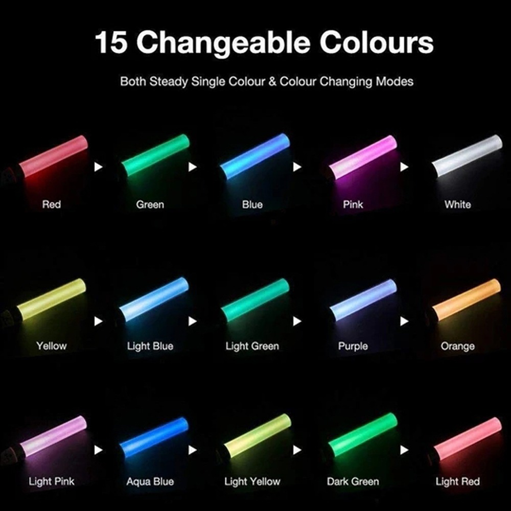 Bastões De Luz Led Led Glow Sticks 15 Cores Poi Comutáveis - Imagem 7