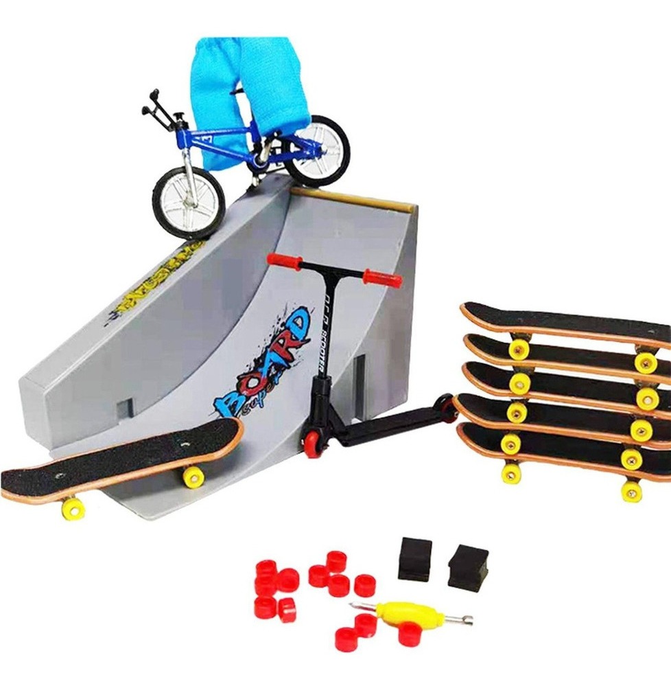Brinquedo Infantil Mini Scooter Ramps Fingerboard Bike Cdh-7