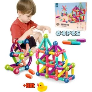 Magnetic Stick Building Blocks Jogo Ímãs Conjunto Infantil