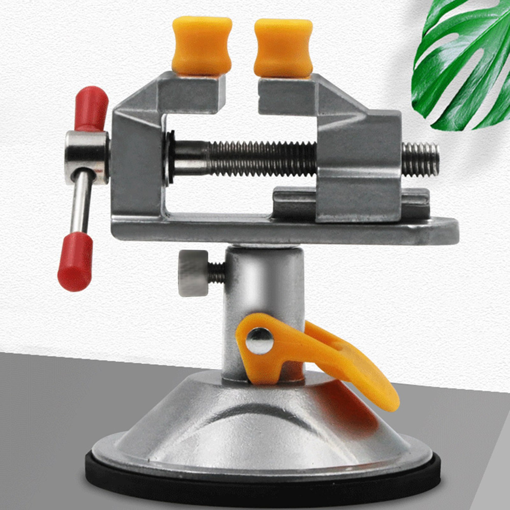 Torno De Bancada De Mesa Pequeno Elétrico Fixo 36° Rotativo - Imagem 2