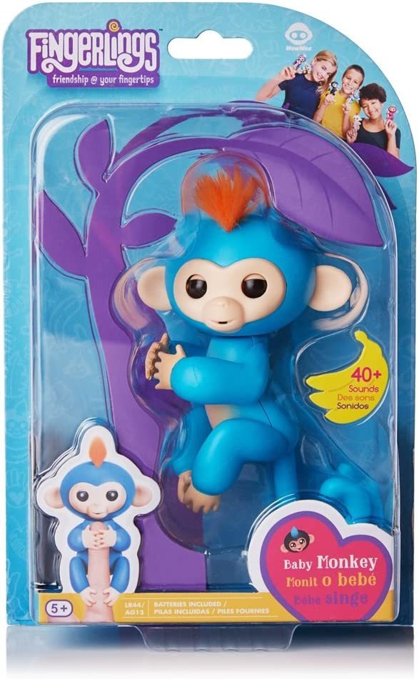 Macaco Bebê Interativo Fingerlings Boris Blue - Imagem 9